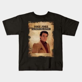 Vintage Old Paper 80s Style Jose Jose Kids T-Shirt